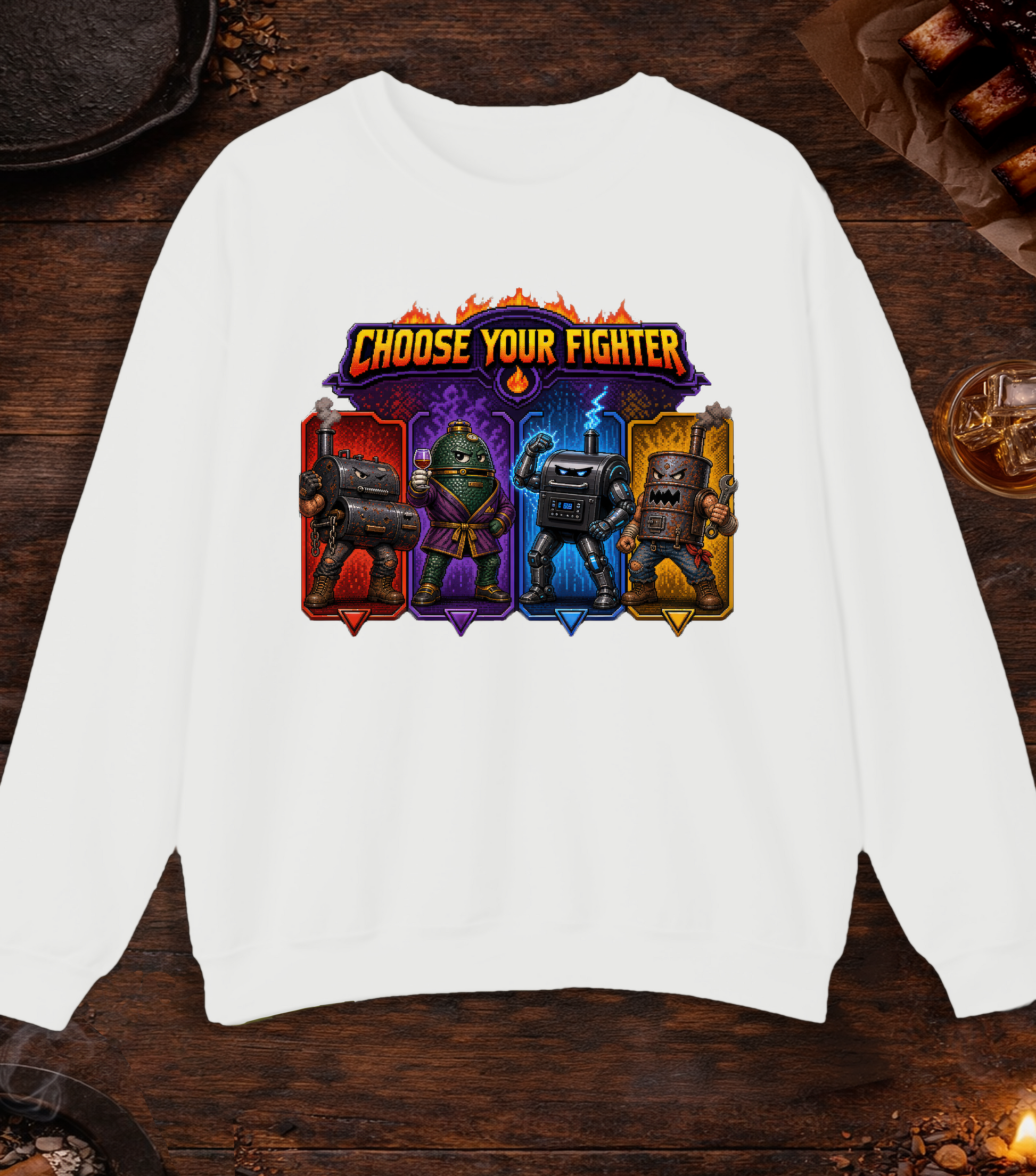 Choose Your Fighter Crewneck - White