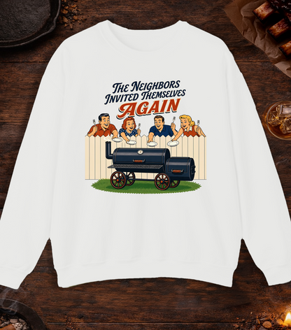 Neighbors Invited Themselves Crewneck - White