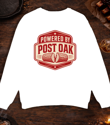 Powered by Post Oak Crewneck - White