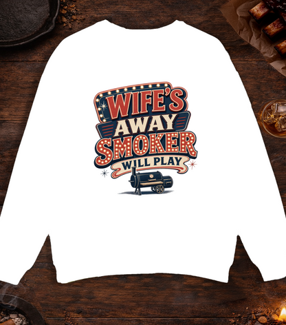 Wife's Away Crewneck - White