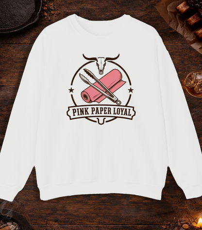 Pink Paper Loyal Crewneck - White