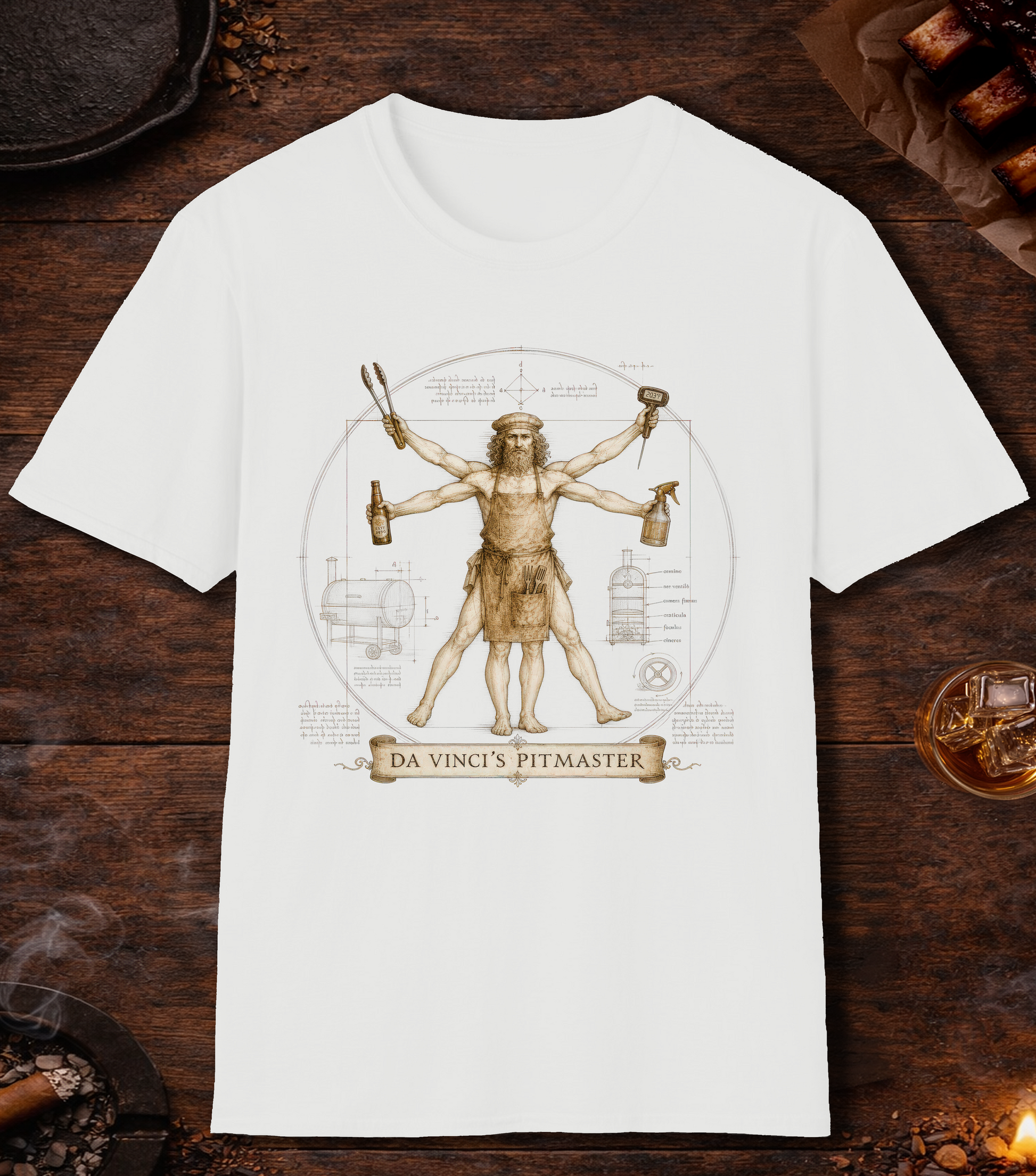 Da Vinci's Pitmaster T-Shirt - White