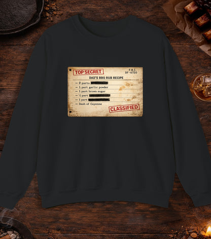 Dads BBQ Rub Recipe Crewneck - Black