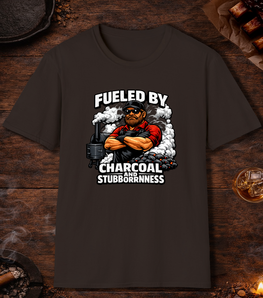 Fueled By Charcoal And Stubborness T-Shirt - Dark Chocolate