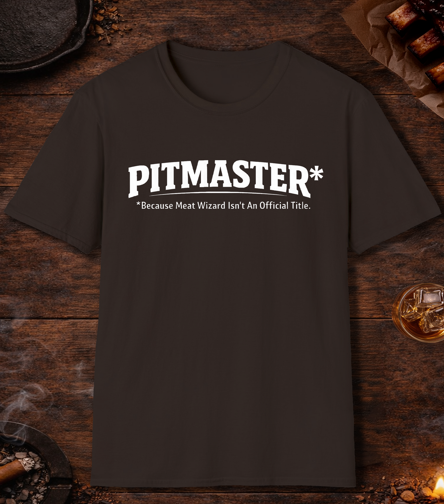 Pitmaster Meat Wizard T-Shirt - Dark Chocolate
