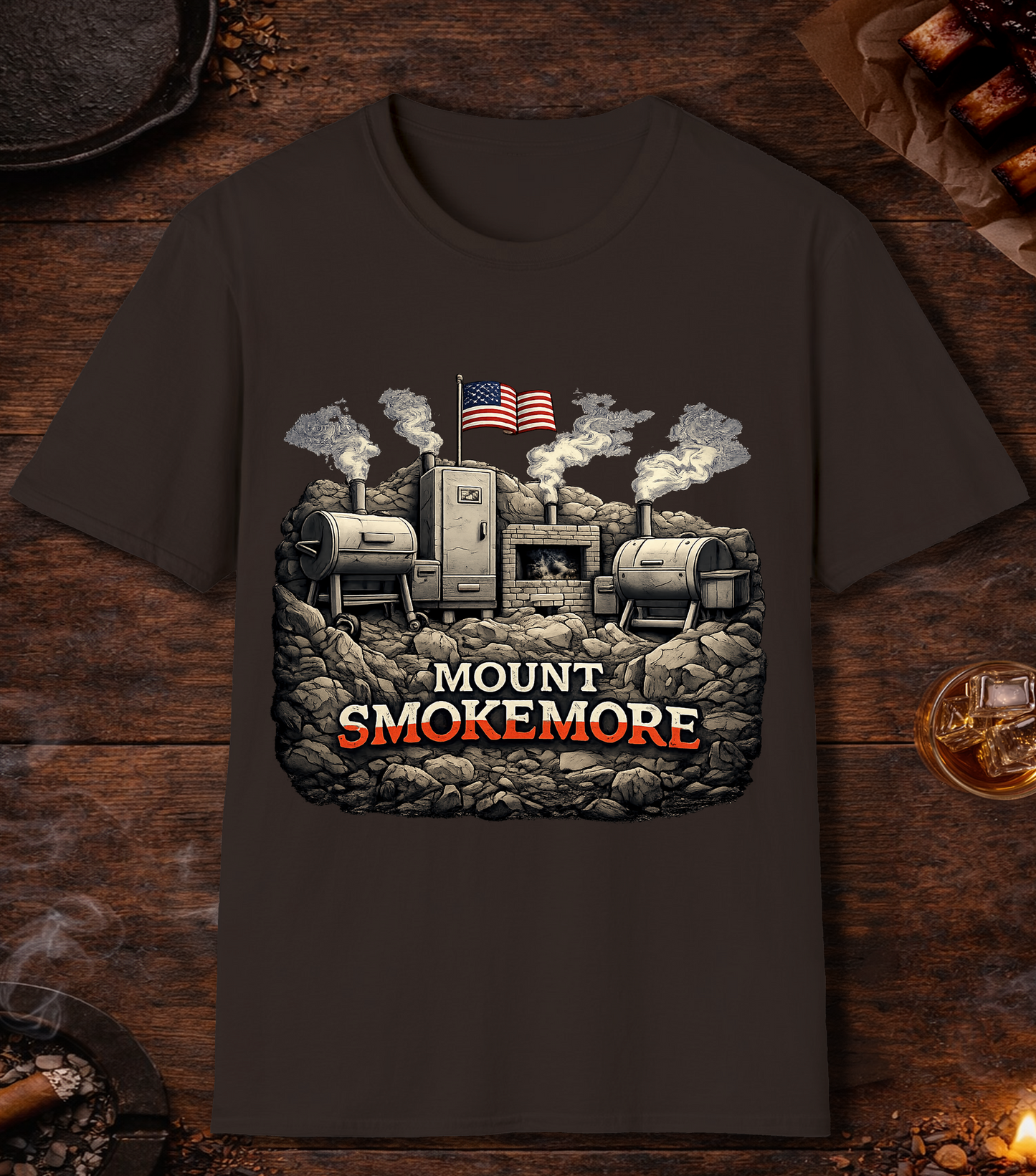 Mount Smokemore T-Shirt - Dark Chocolate