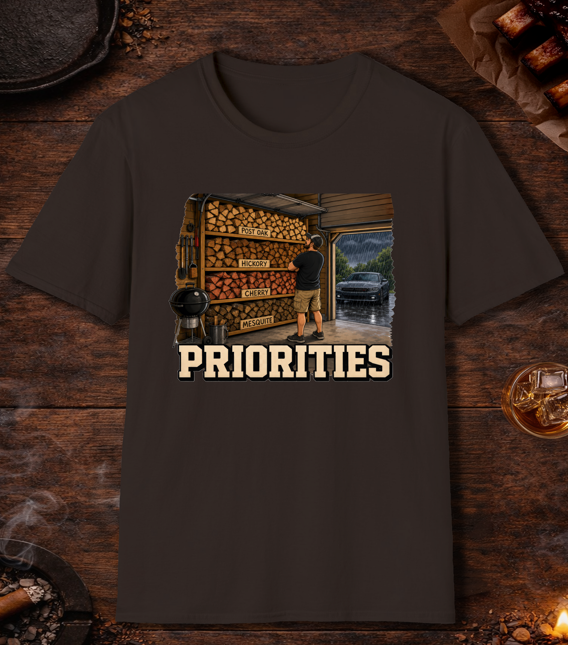 Priorities T-Shirt - Dark Chocolate