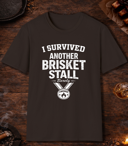 I Survived Another Brisket Stall T-Shirt - Dark Chocolate