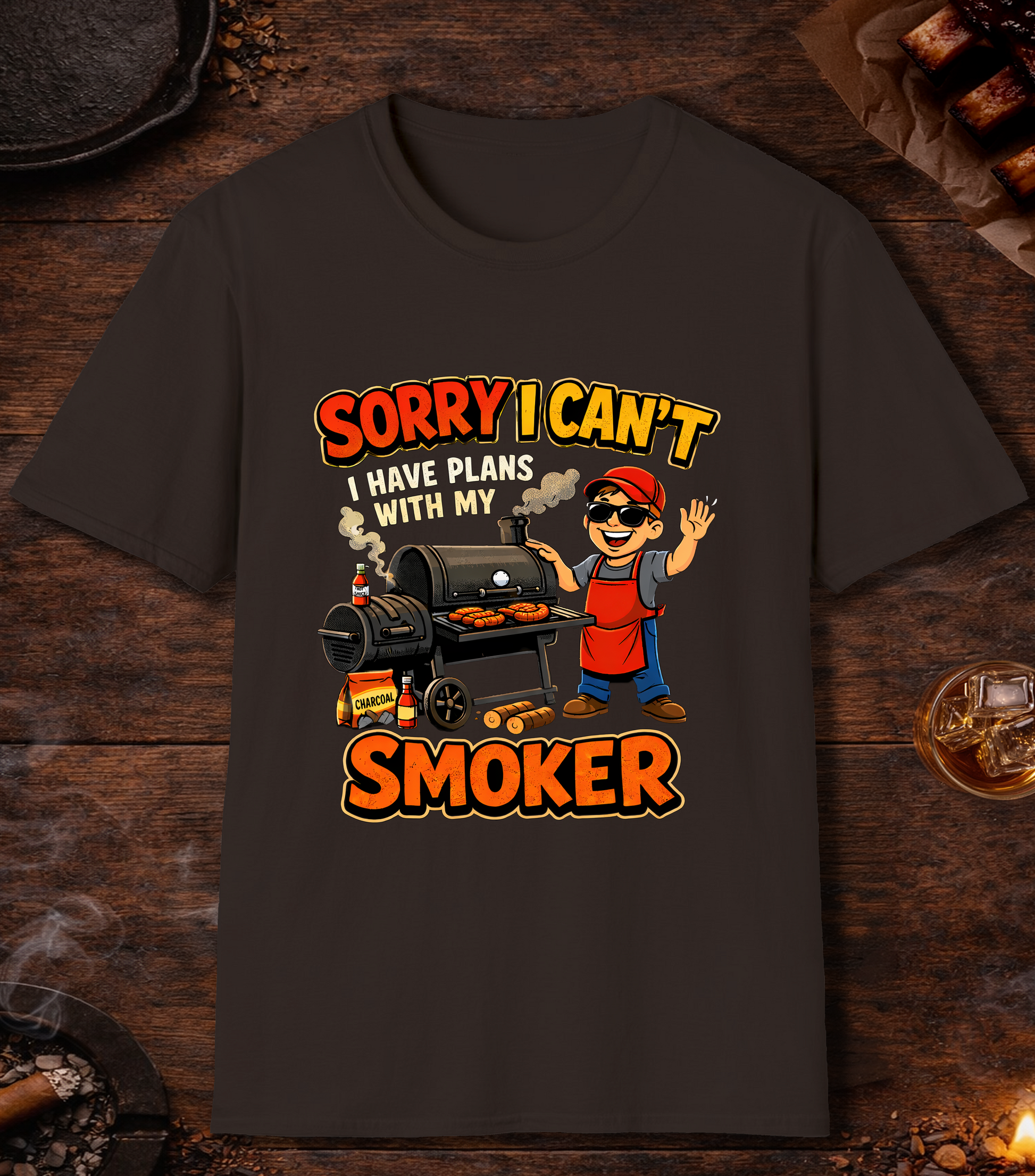 Made Plans With My Smoker T-Shirt - Dark Chocolate
