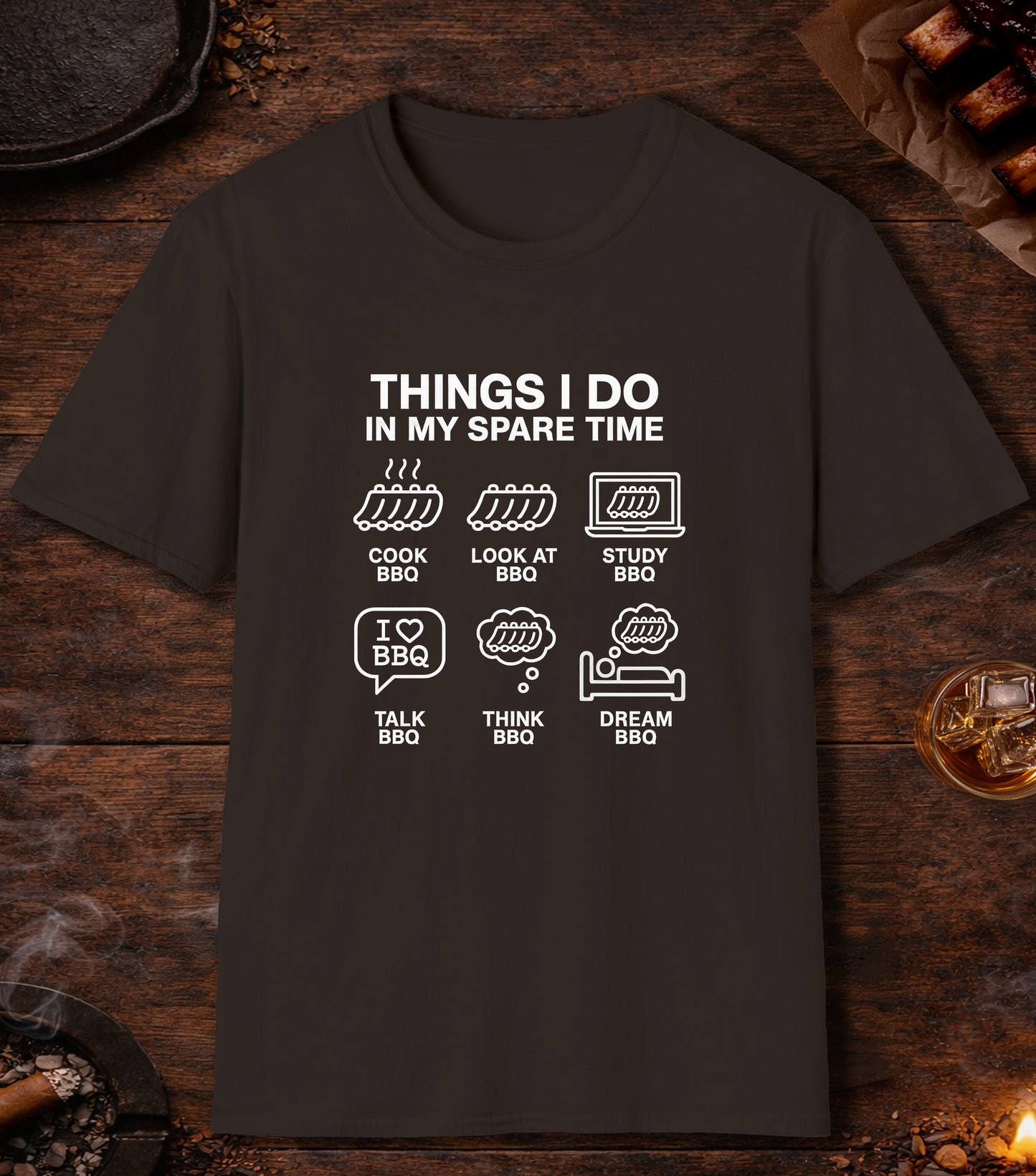 Spare Time T-Shirt - Dark Chocolate