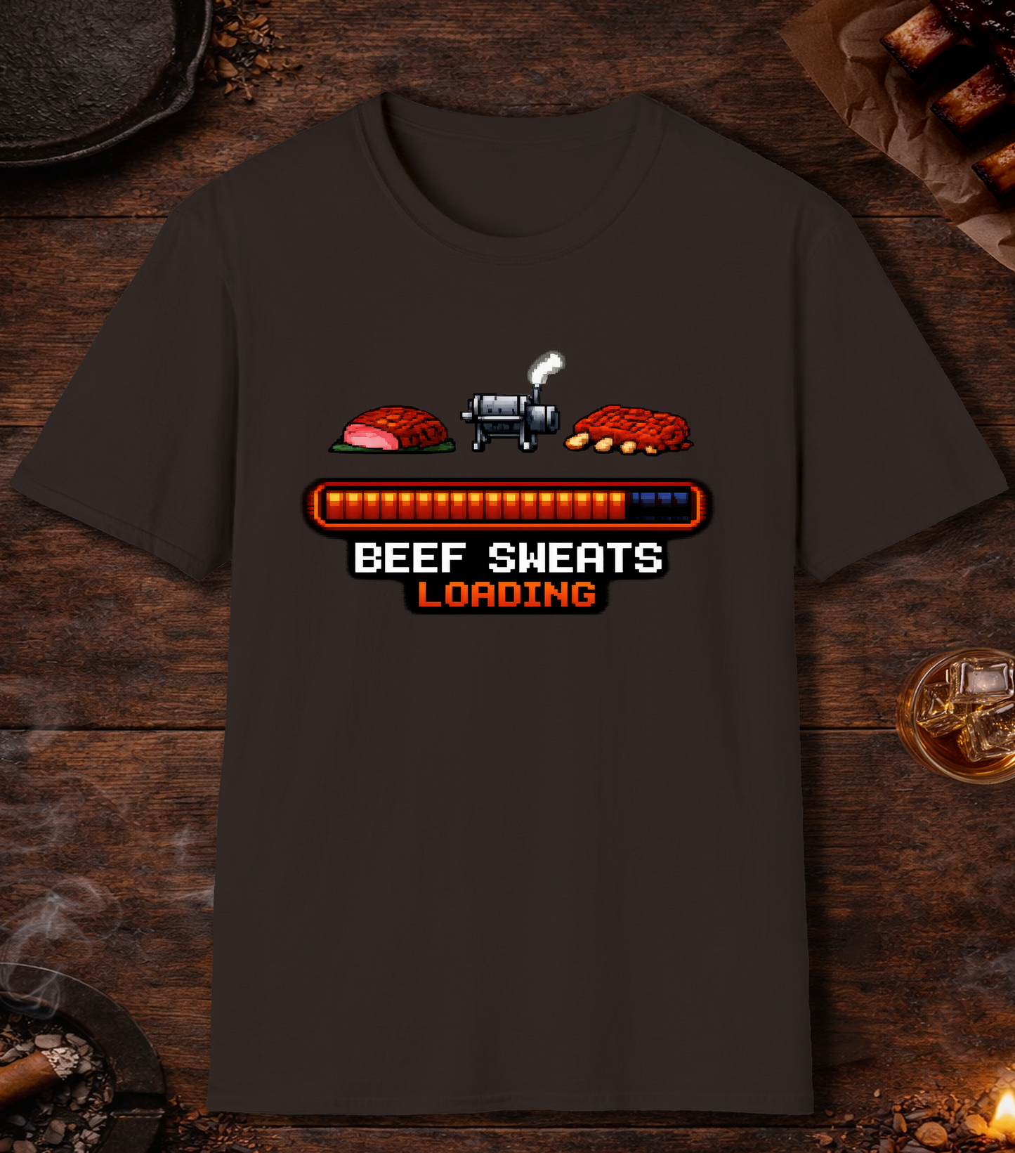 Beef Sweats Loading T-Shirt - Dark Chocolate