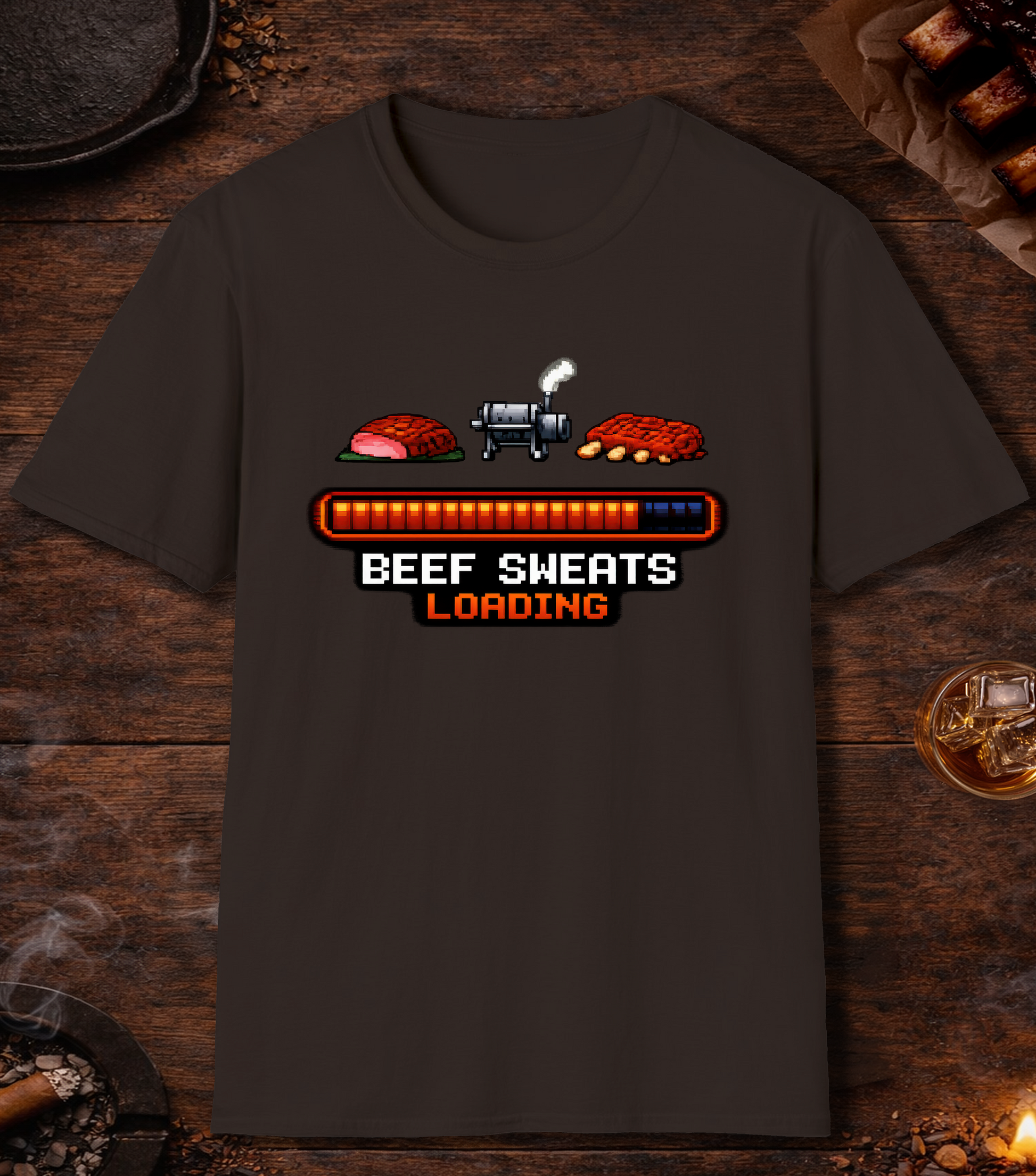 Beef Sweats Loading T-Shirt - Dark Chocolate