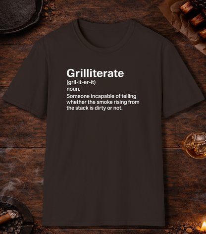 Grilliterate Definition T-Shirt - Dark Chocolate