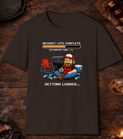 Brisket Getting Loaded T-Shirt - Dark Chocolate