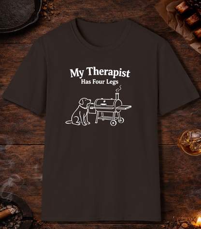 Four Legged Therapist T-Shirt - Dark Chocolate