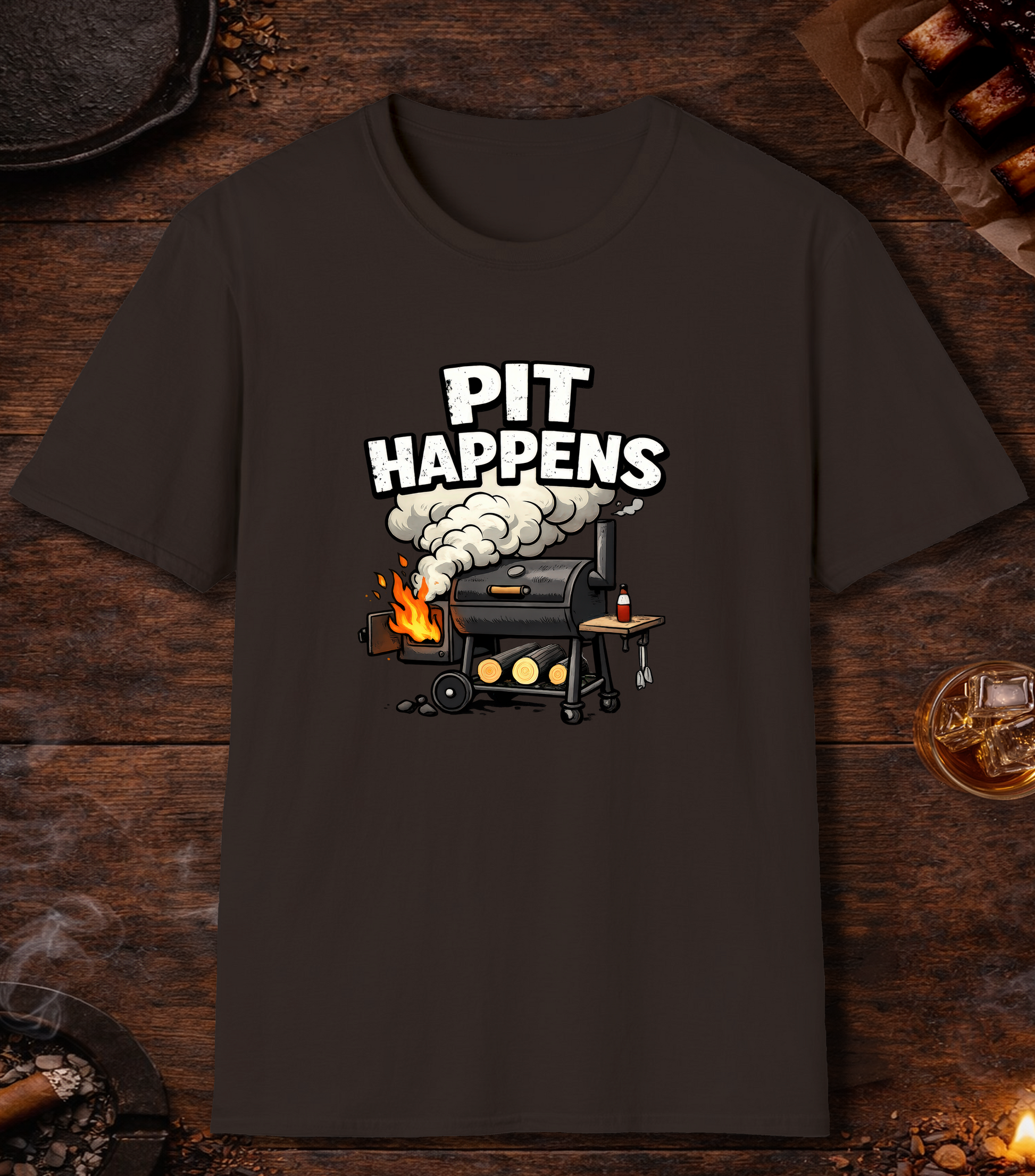 Pit Happens T-Shirt - Dark Chocolate