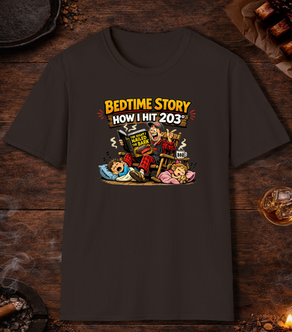 Brisket Bedtime Story T-Shirt - Dark Chocolate