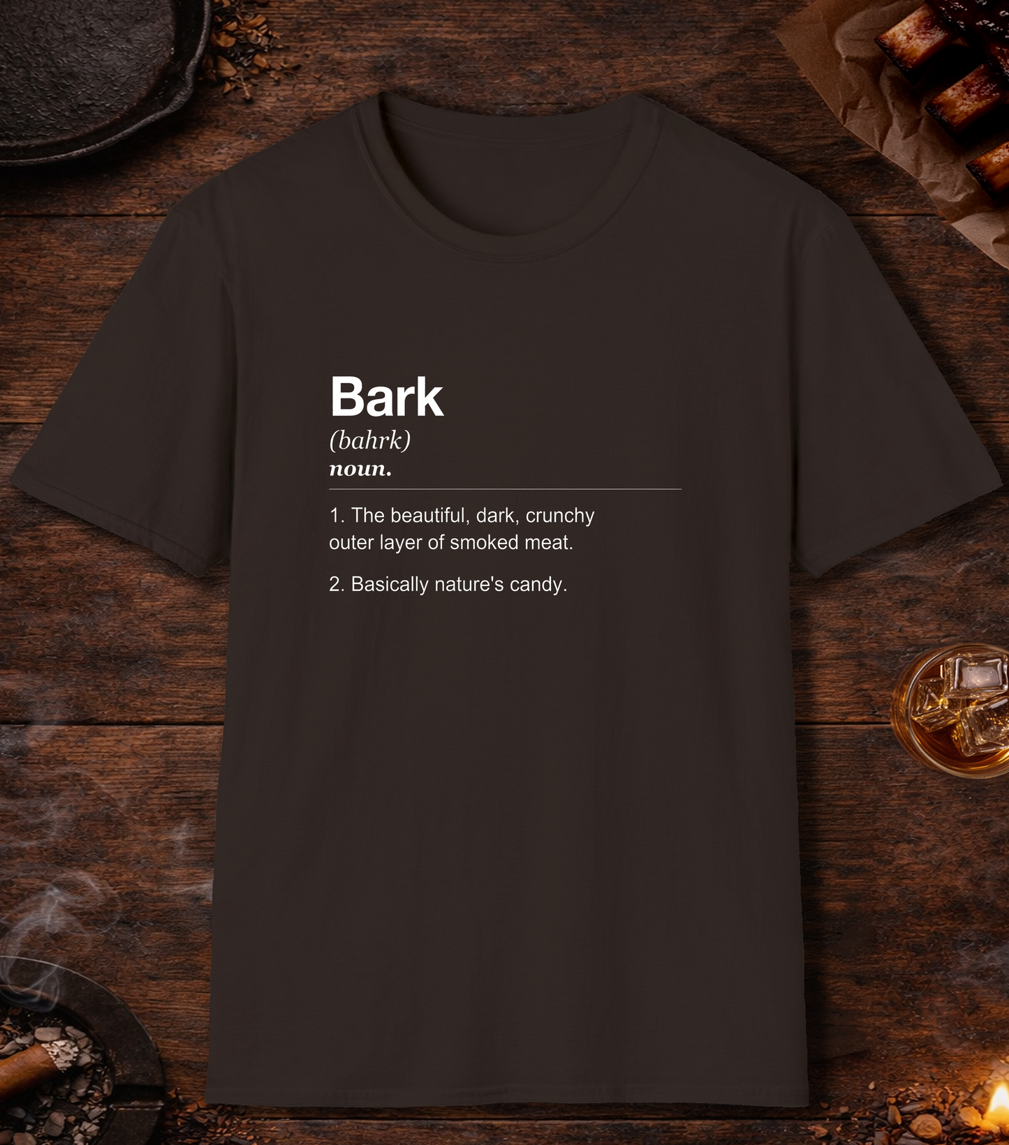 Bark Definition T-Shirt - Dark Chocolate