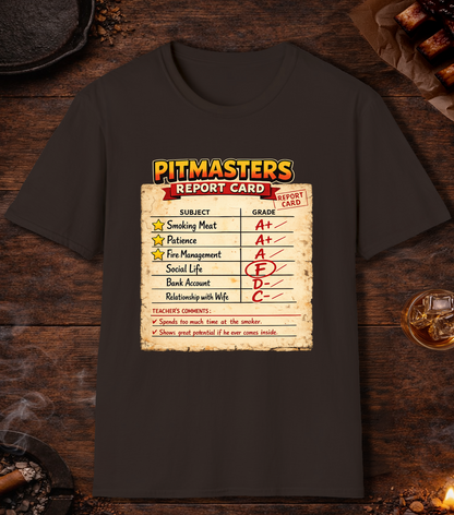 Pitmasters Report Card T-Shirt - Dark Chocolate