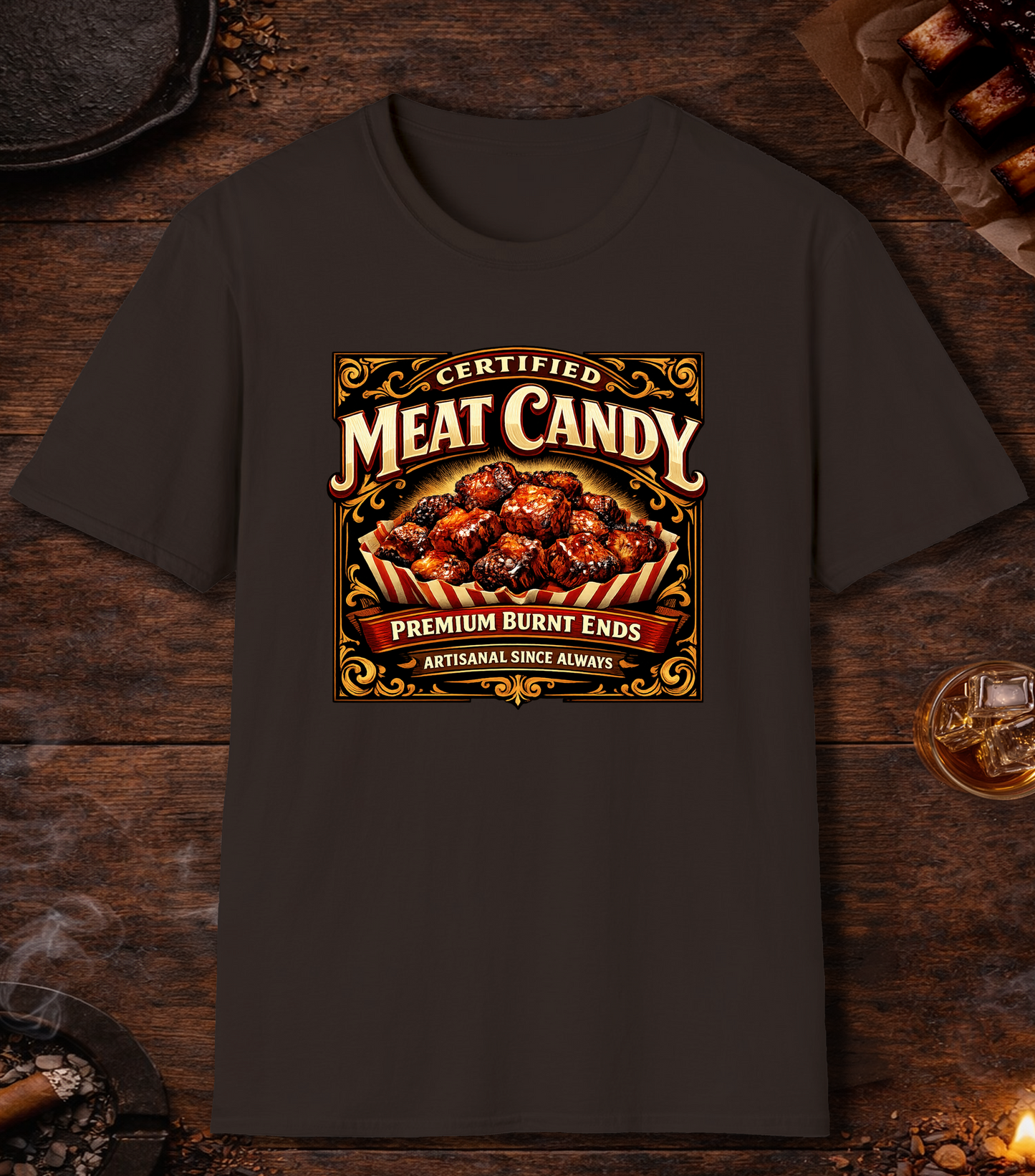 Certified Meat Candy T-Shirt - Dark Chocolate