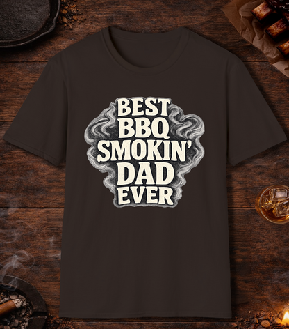 Best BBQ Smokin Dad T-Shirt - Dark Chocolate