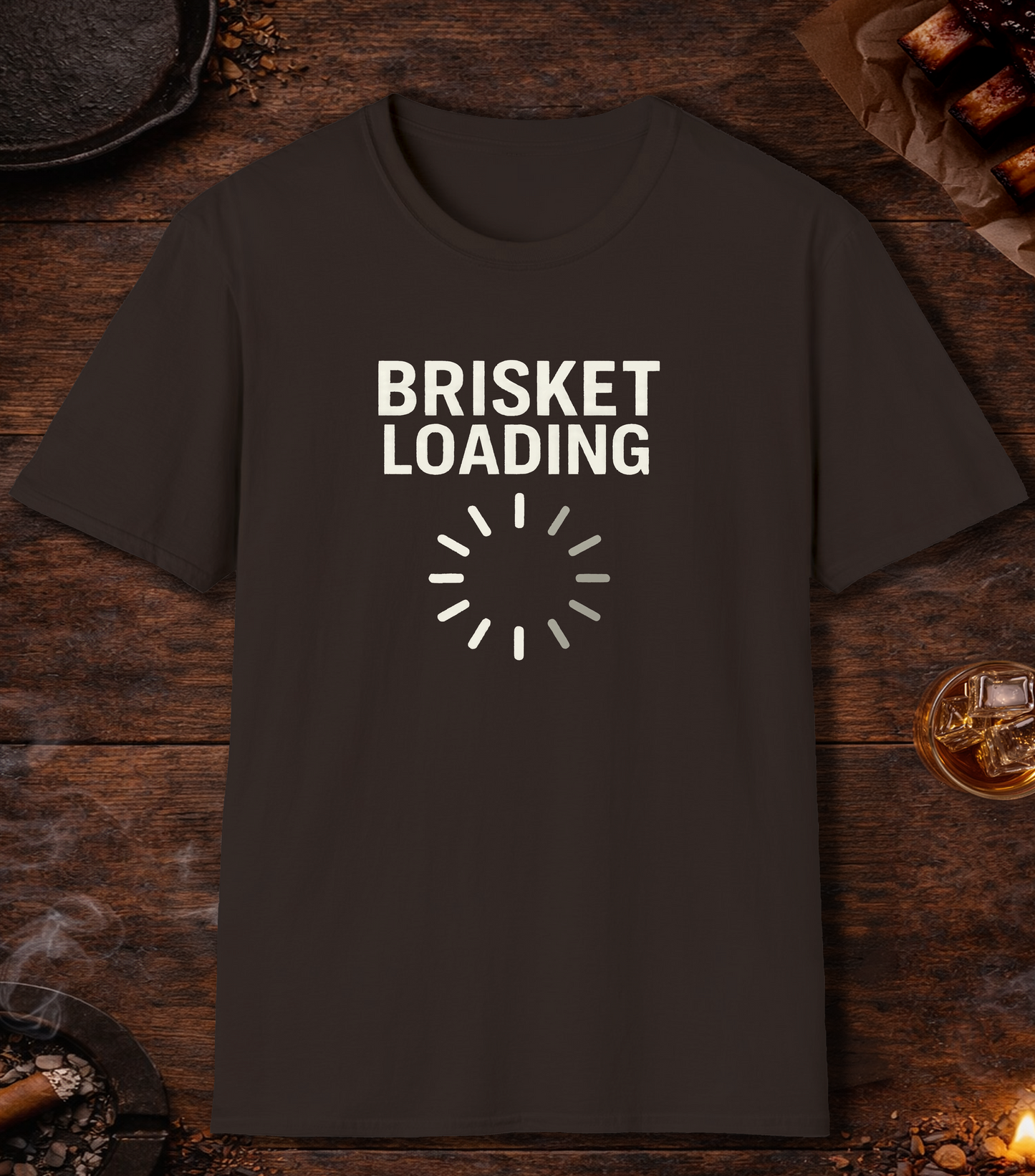 Brisket Loading T-Shirt - Dark Chocolate