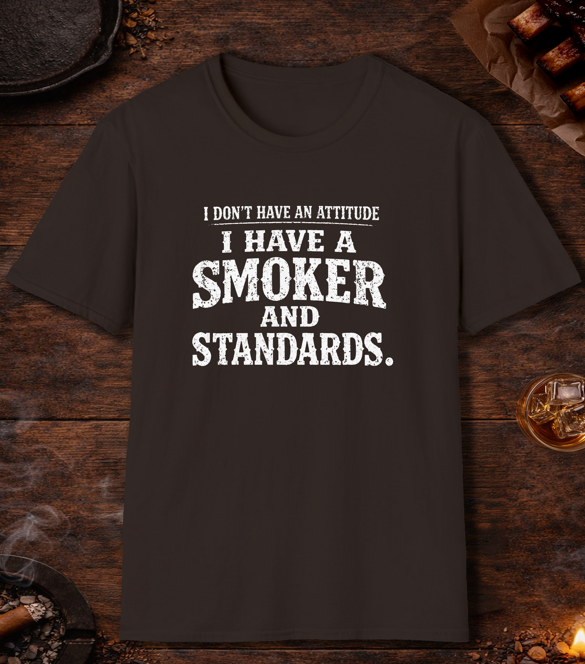 Smoker And Standards T-Shirt - Dark Chocolate