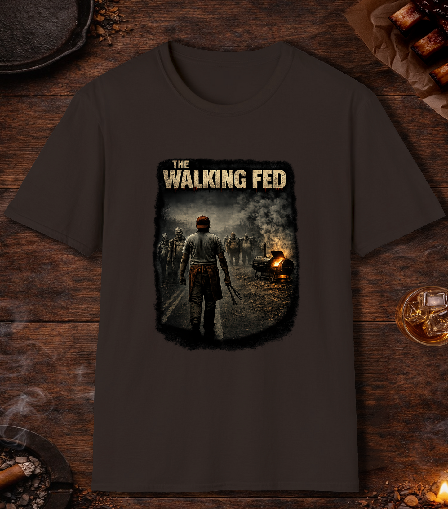 The Walking Fed Parody T-Shirt - Dark Chocolate