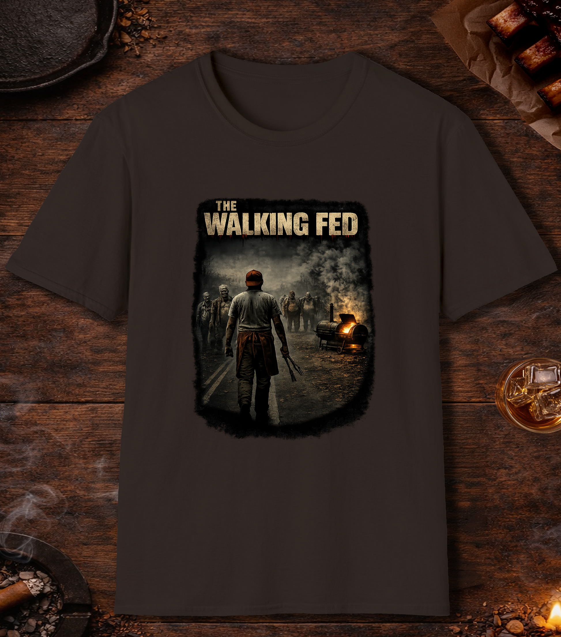 The Walking Fed Parody T-Shirt - Dark Chocolate