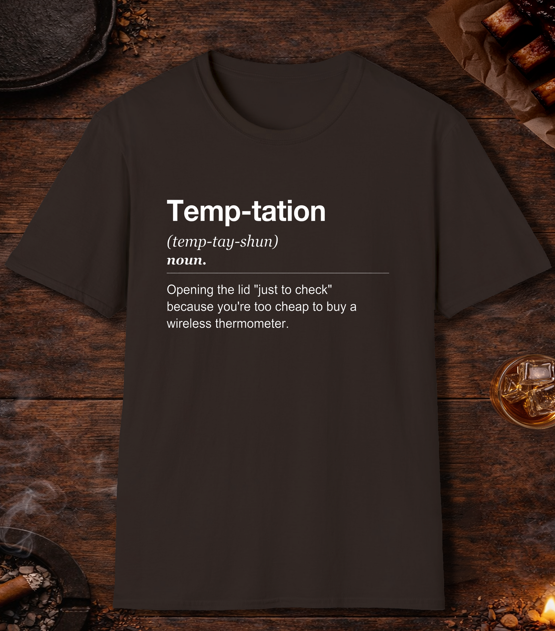 Temp Tation Definition T-Shirt - Dark Chocolate