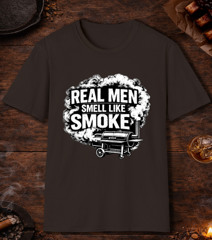 Real Men Smell Like Smoke T-Shirt - Dark Chocolate