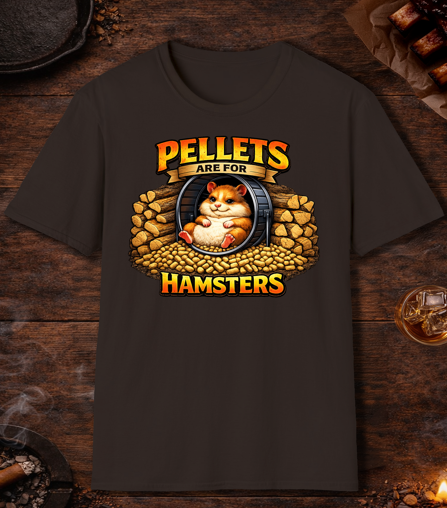 Pellets Are For Hamsters T-Shirt - Dark Chocolate