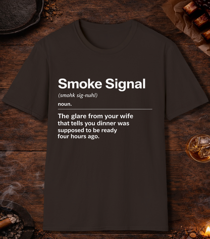 Smoke Signal Definition T-Shirt - Dark Chocolate