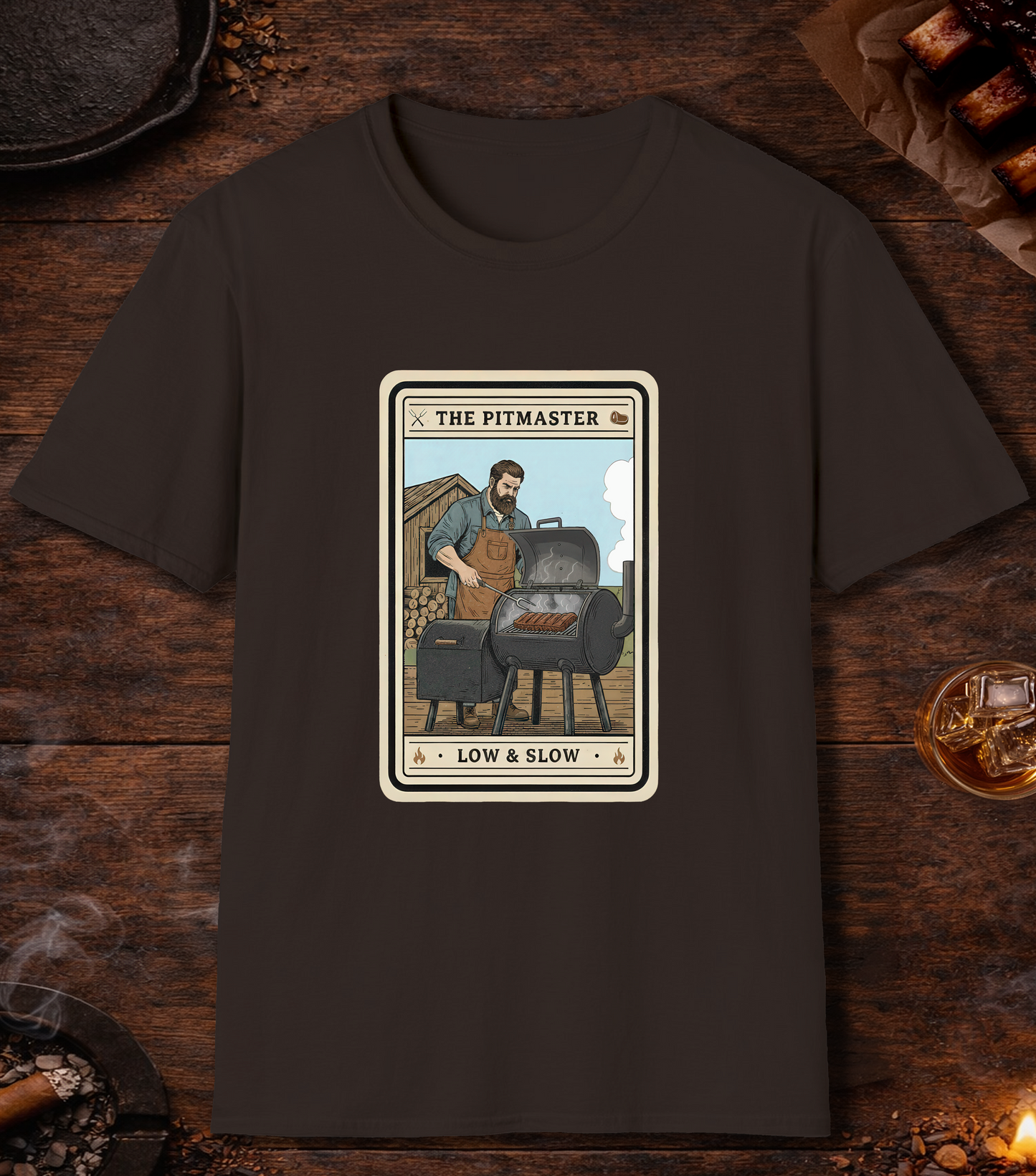 Pitmaster Tarot T-Shirt - Dark Chocolate