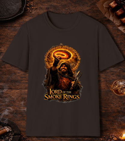 Lord Of The Smoke Rings Parody T-Shirt - Dark Chocolate