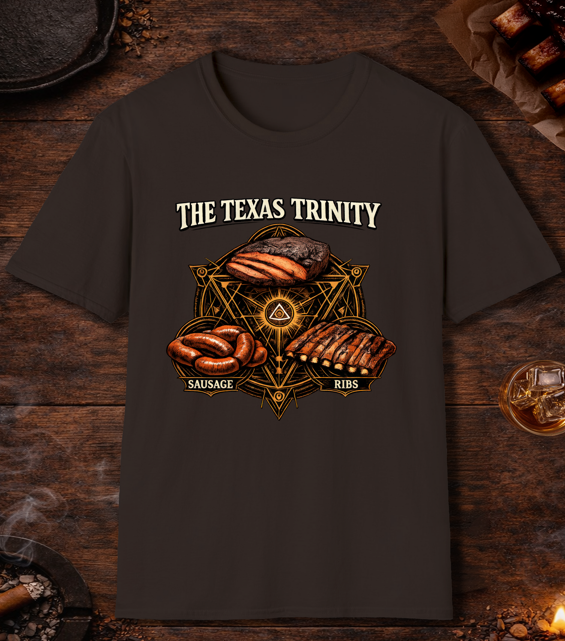Texas Trinity T-Shirt - Dark Chocolate
