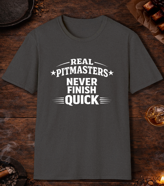 Pitmasters Never Finish Quick T-Shirt - Dark Heather