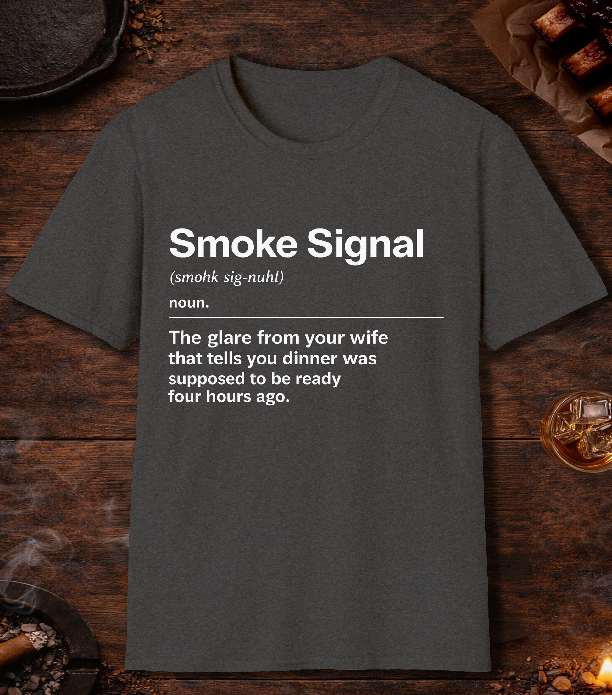 Smoke Signal Definition T-Shirt - Dark Heather