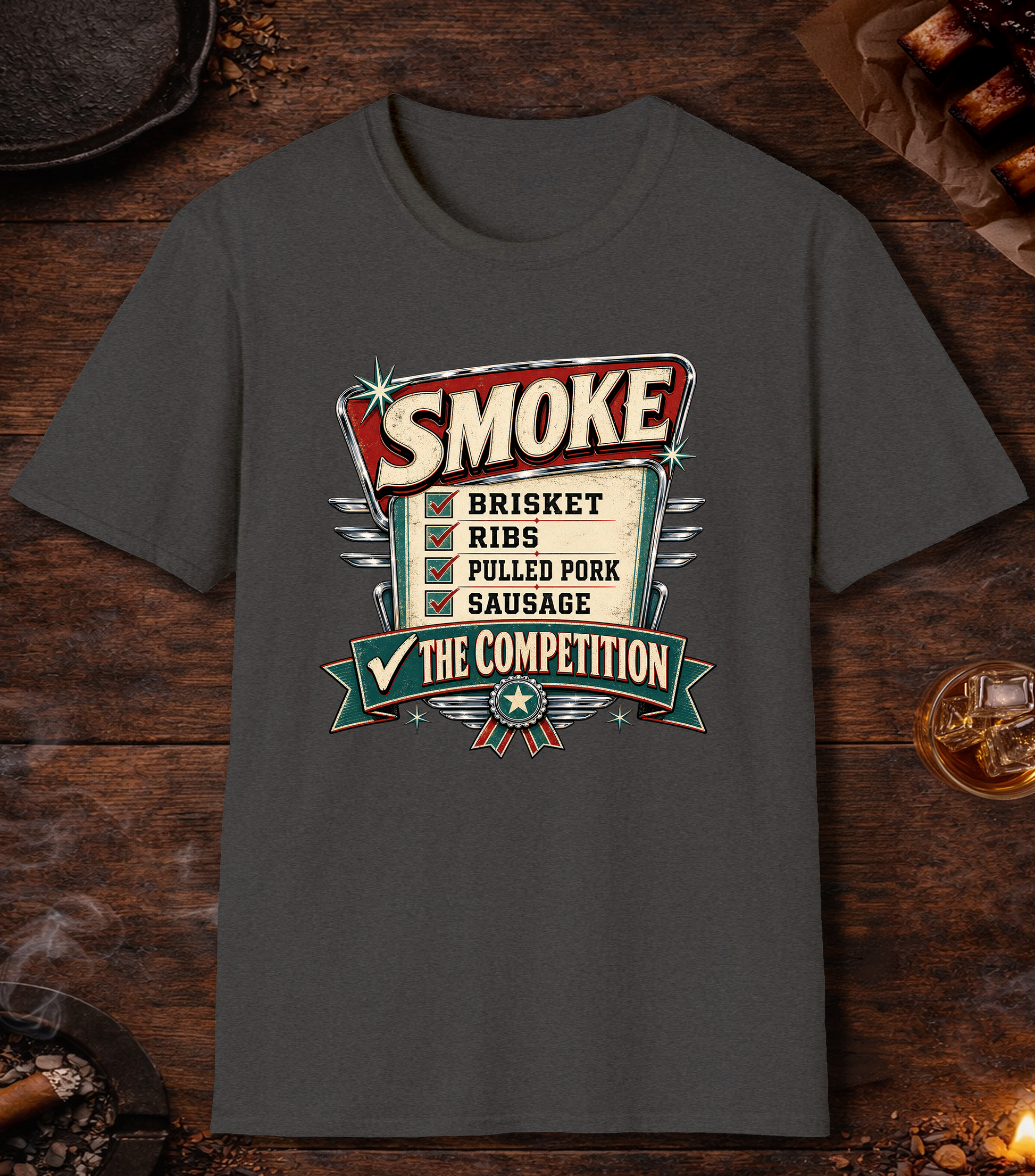 Smoke The Competition T-Shirt - Dark Heather
