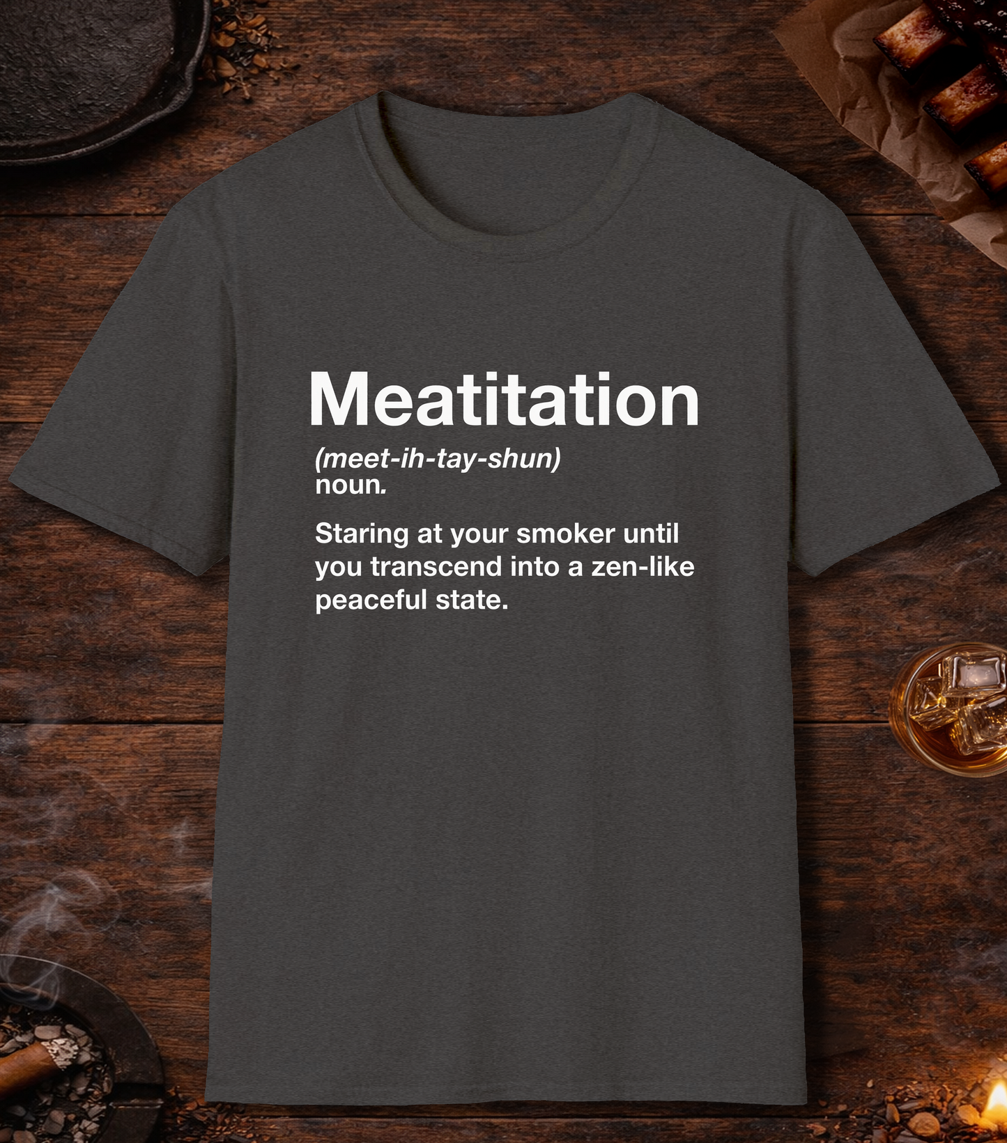Meatitation Definition T-Shirt - Dark Heather