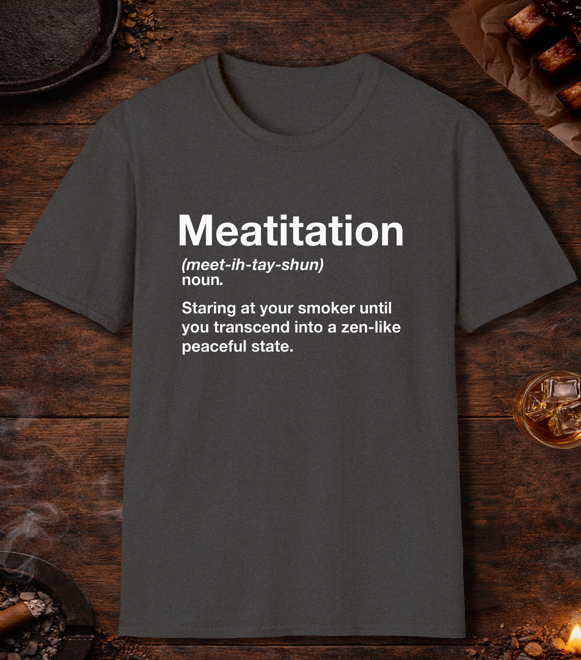 Meatitation Definition T-Shirt - Dark Heather