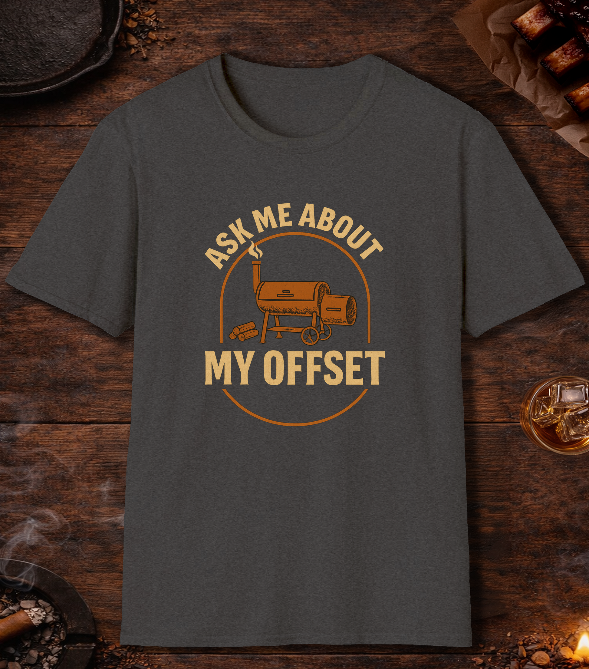 Ask Me About My Offset T-Shirt - Dark Heather