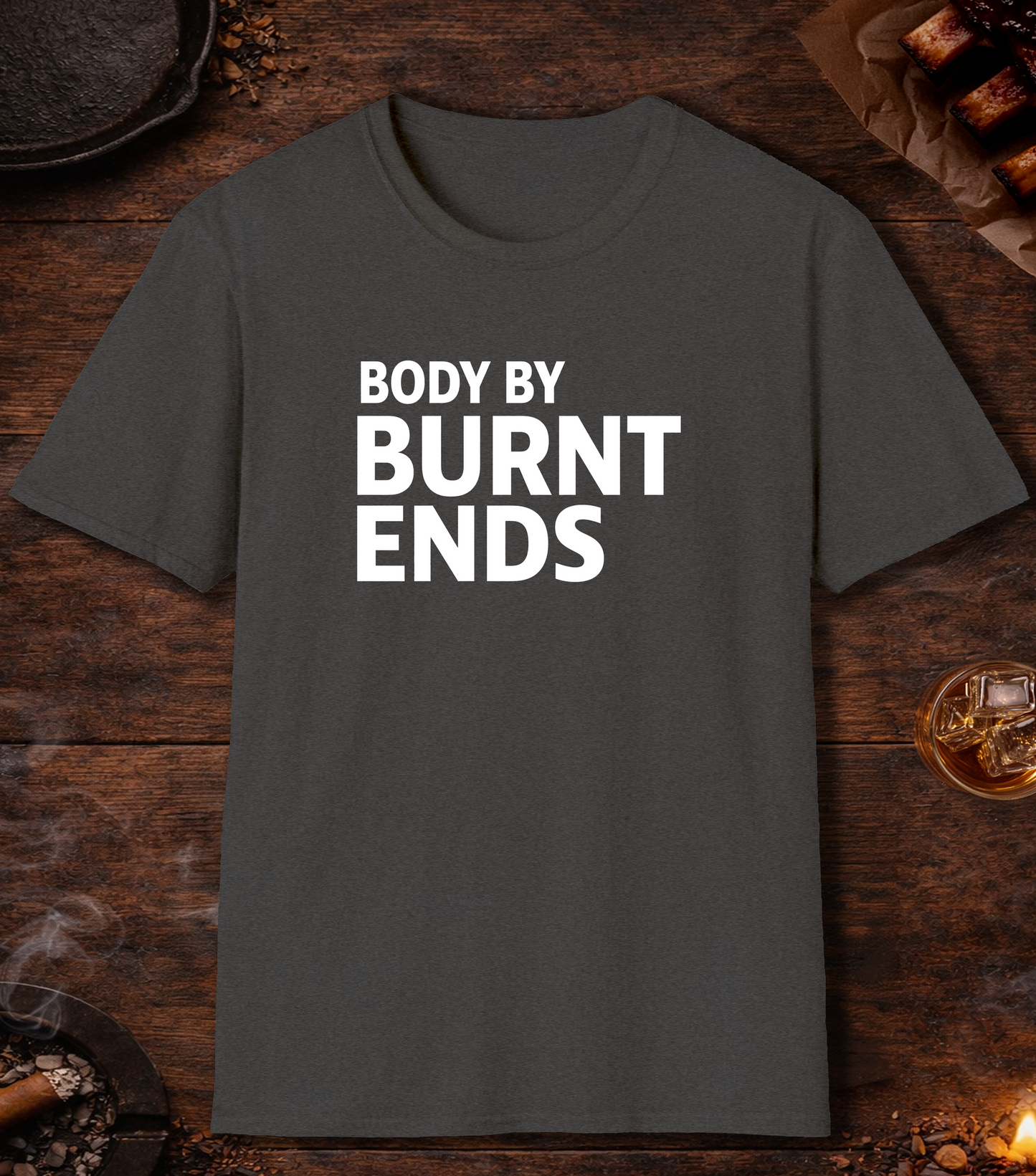 Body By Burnt Ends T-Shirt - Dark Heather