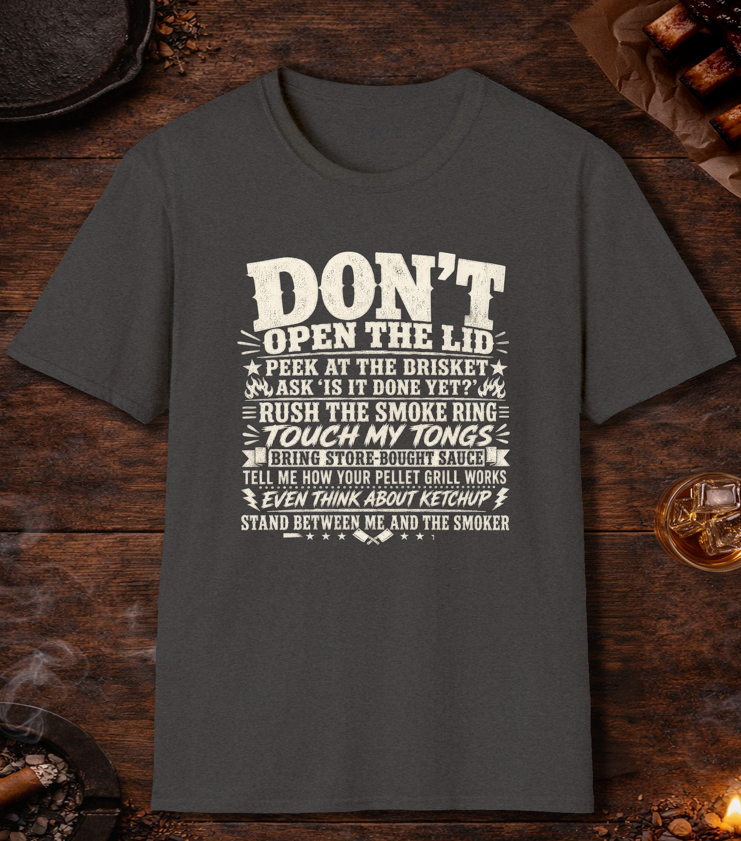 BBQ Donts T-Shirt - Dark Heather