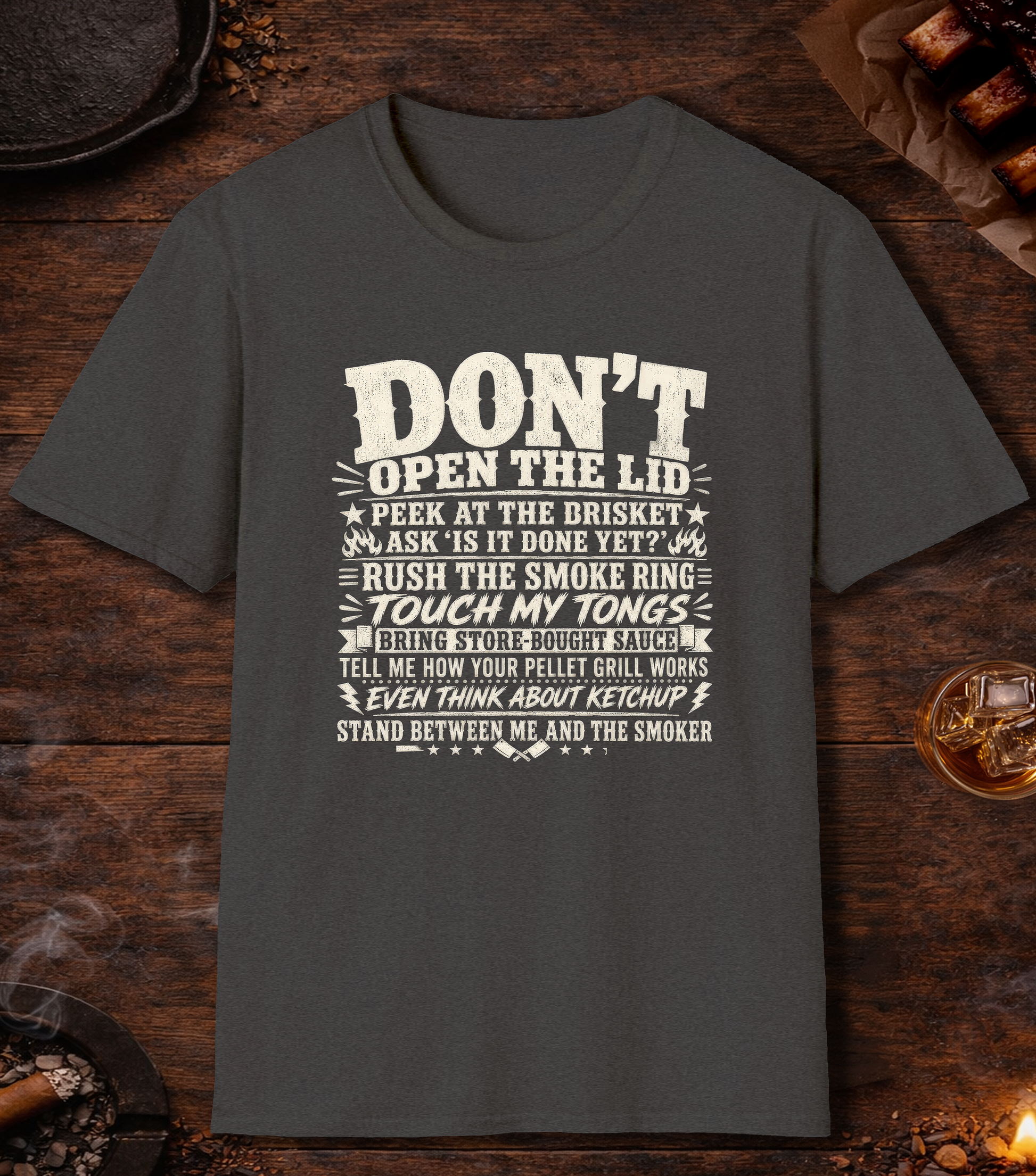BBQ Donts T-Shirt - Dark Heather