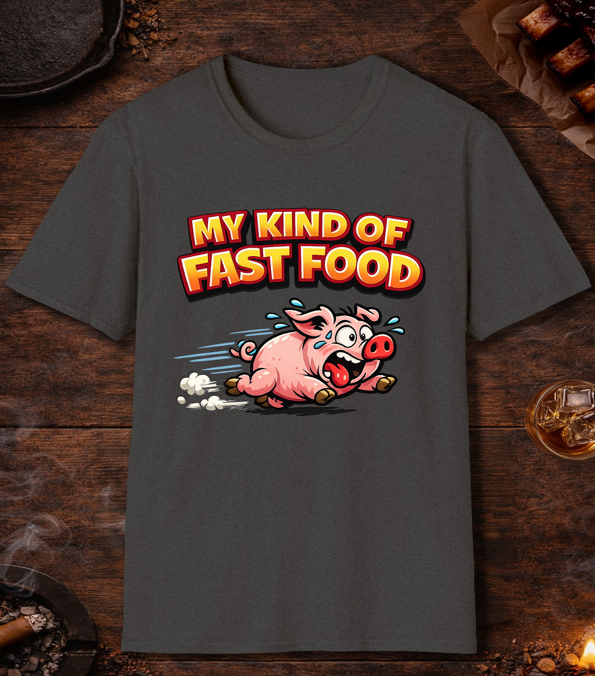 My Kind Of Fast Food T-Shirt - Dark Heather