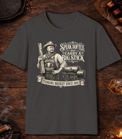 Teddy Roosevelt Pitmaster T-Shirt - Dark Heather