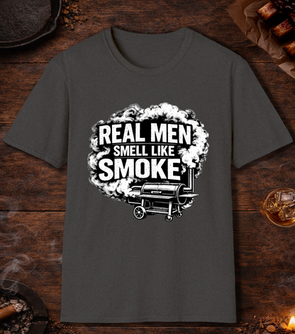 Real Men Smell Like Smoke T-Shirt - Dark Heather