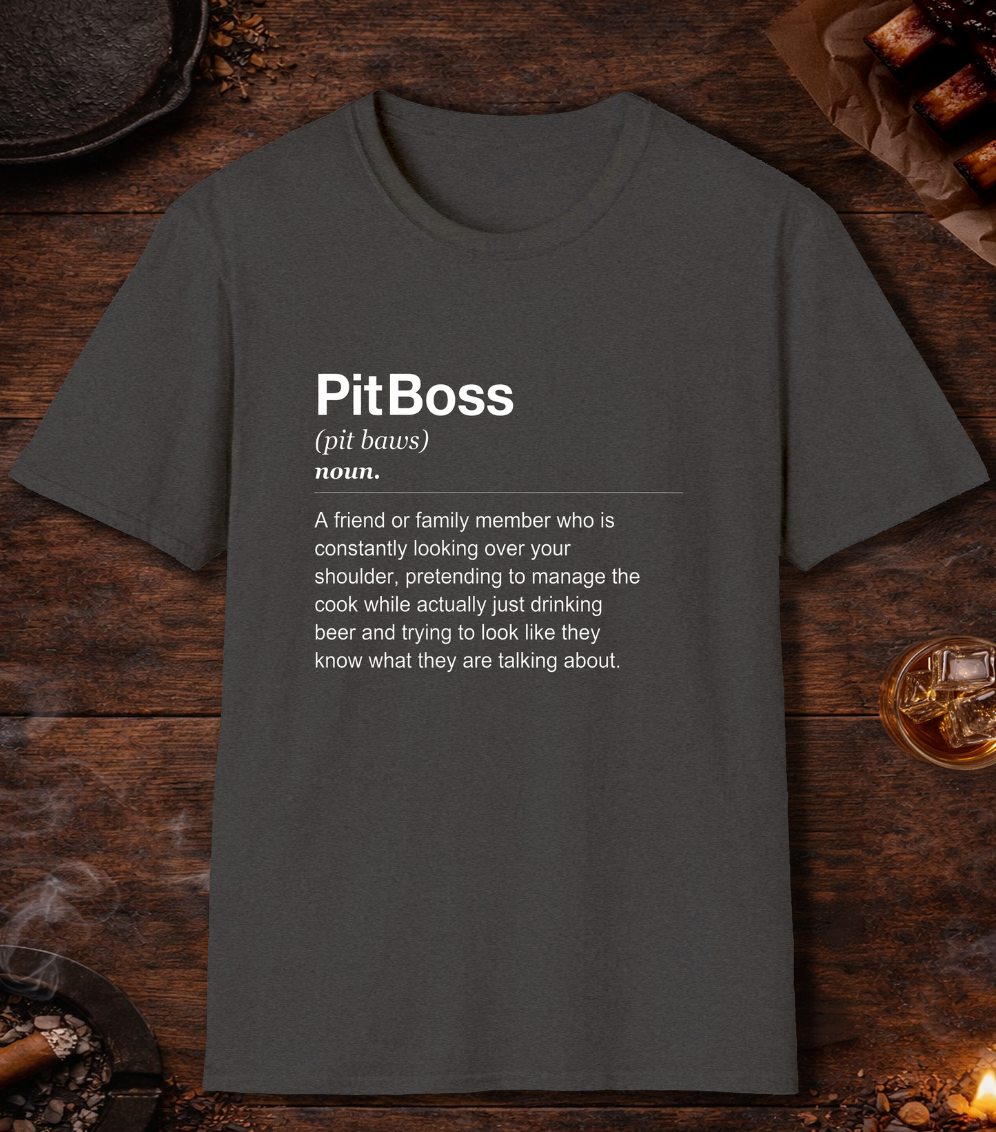 Pit Boss Definition T-Shirt - Dark Heather