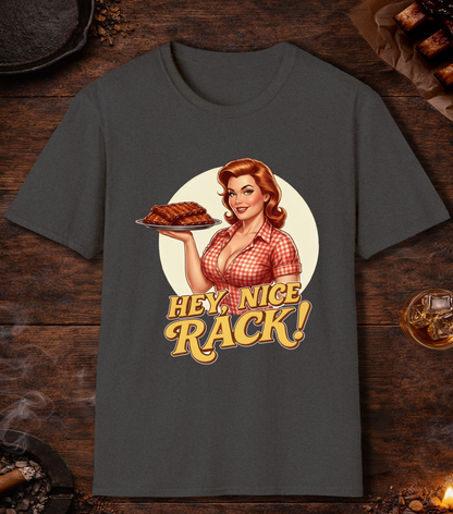 Hey Nice Rack T-Shirt - Dark Heather